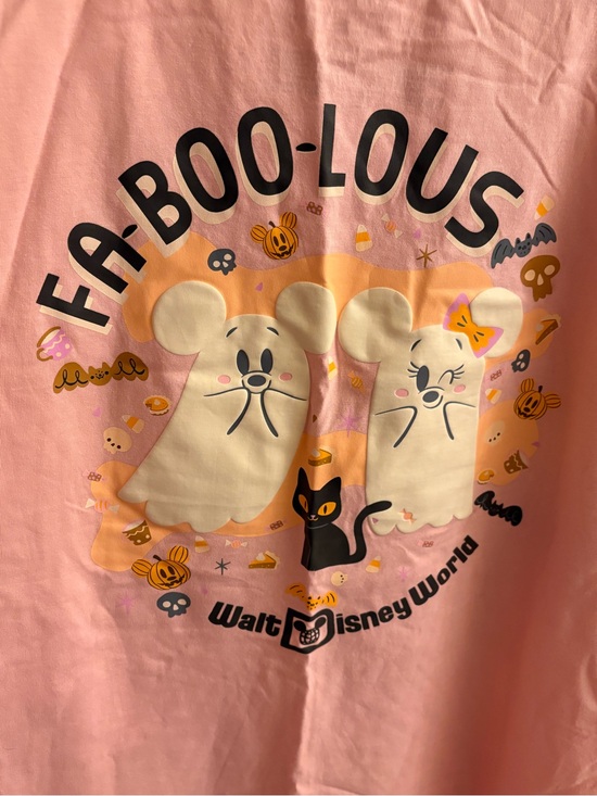 Disney Tops - Walt Disney World Exclusive 'FA-BOO-LOUS' Pink Halloween Graphic Tee BRAND NEW!